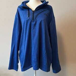 Callaway | Men’s Blue Golf Sweatshirt Crewneck Half-Zip | Size XXL